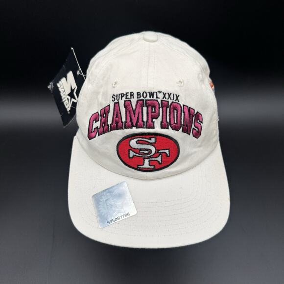 New With Tag Vintage Starter NFL 49ers Snap Back Hat Super Bowl Champions XXIX - Picture 1 of 8